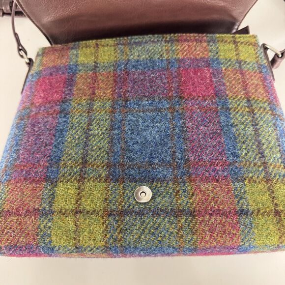 Glen Appin of Scotland Harris Tweed Torridon Wool Multi Plaid Shoulder Bag NWOT - Picture 8 of 14